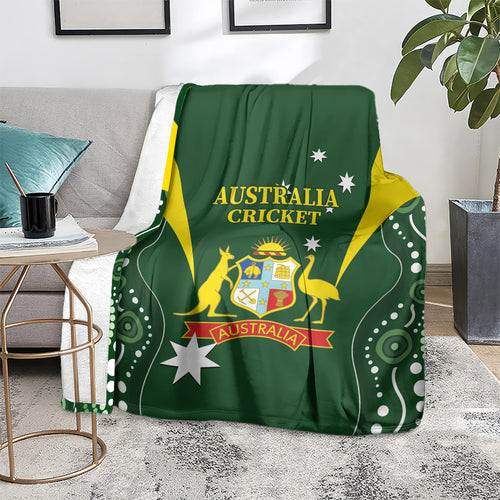 Australia Cricket Blanket 2024 World Cup Go Aussie - Green Version