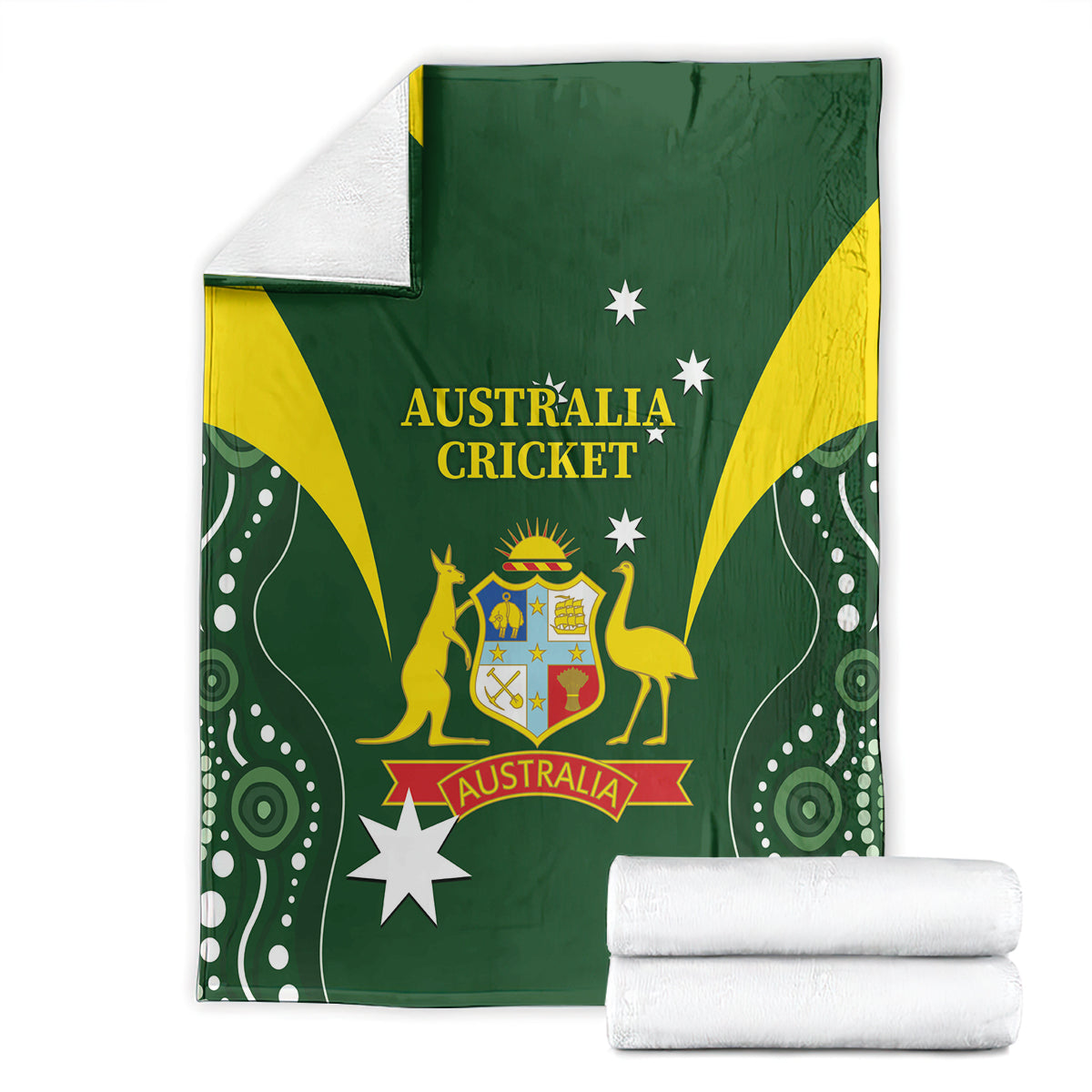 Australia Cricket Blanket 2024 World Cup Go Aussie - Green Version