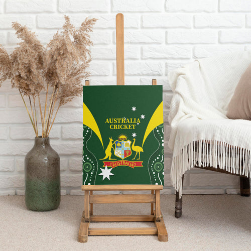 Australia Cricket Canvas Wall Art 2024 World Cup Go Aussie - Green Version