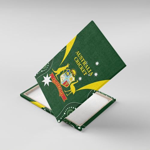 Australia Cricket Canvas Wall Art 2024 World Cup Go Aussie - Green Version