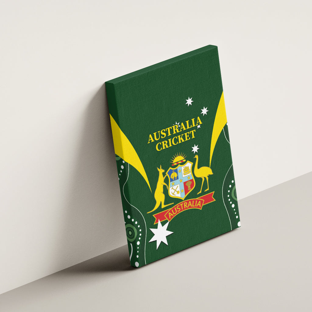 Australia Cricket Canvas Wall Art 2024 World Cup Go Aussie - Green Version