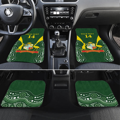 Australia Cricket Car Mats 2024 World Cup Go Aussie - Green Version