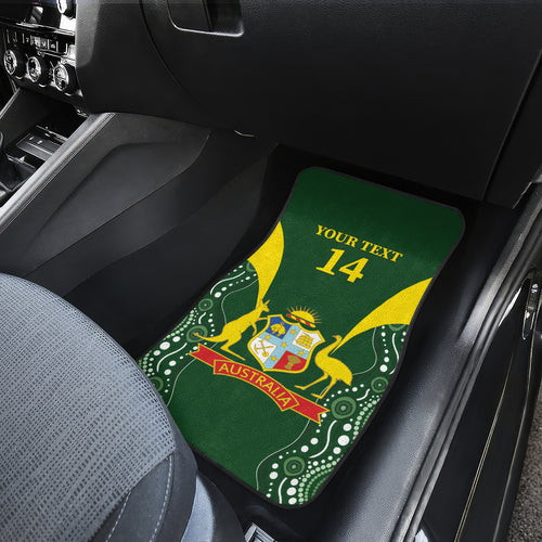 Australia Cricket Car Mats 2024 World Cup Go Aussie - Green Version