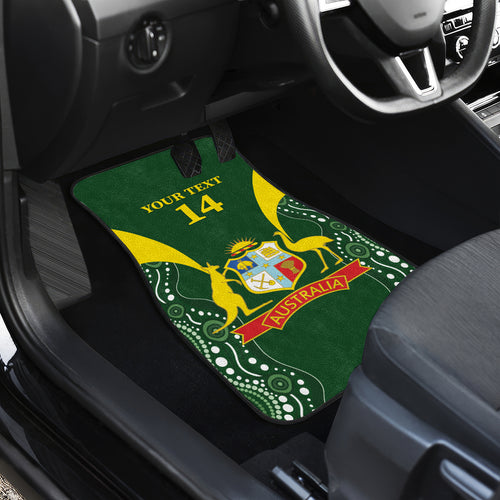 Australia Cricket Car Mats 2024 World Cup Go Aussie - Green Version