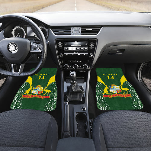 Australia Cricket Car Mats 2024 World Cup Go Aussie - Green Version