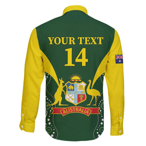 Custom Australia Cricket Family Matching Summer Maxi Dress and Hawaiian Shirt 2024 World Cup Go Aussie - Green Version
