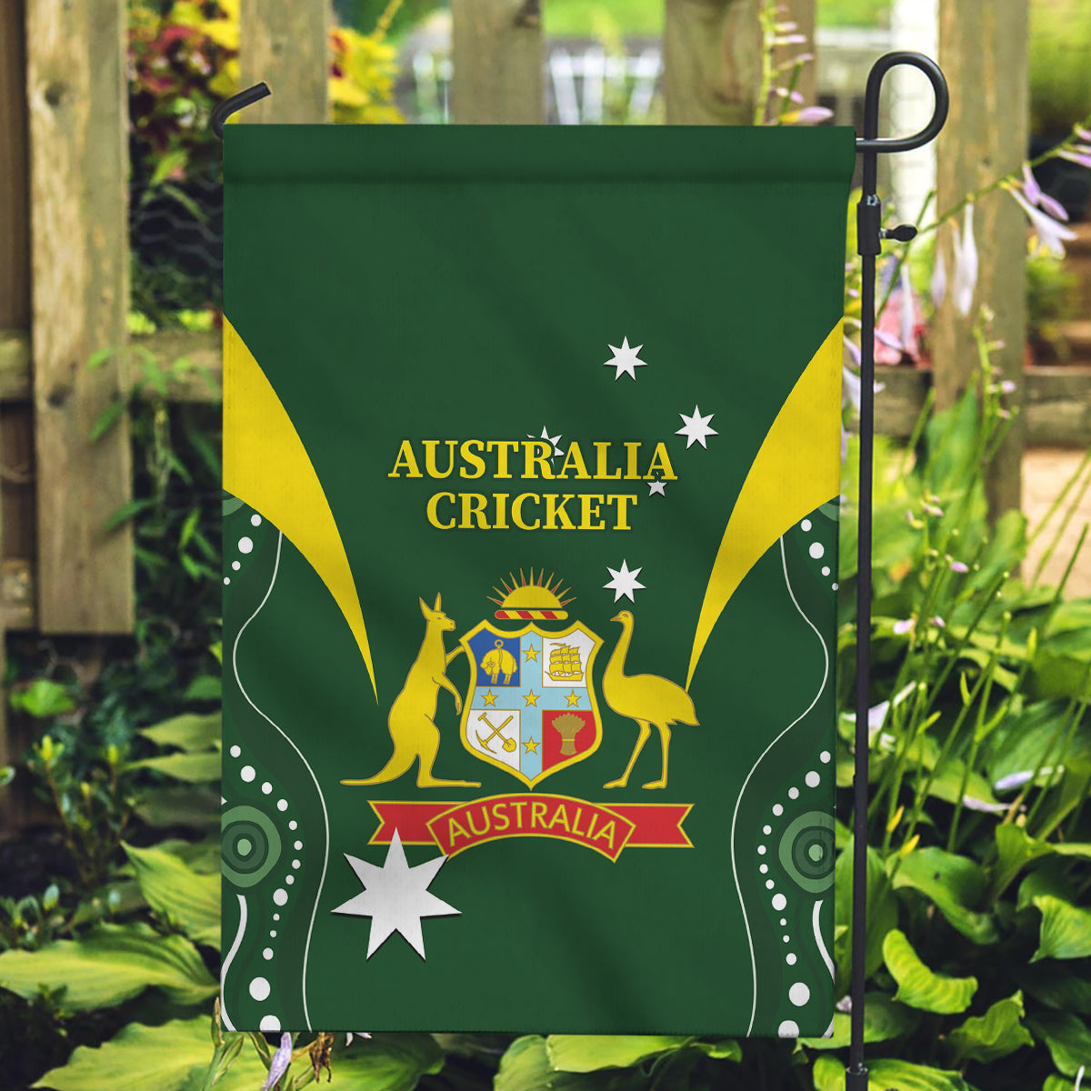 Australia Cricket Garden Flag 2024 World Cup Go Aussie - Green Version