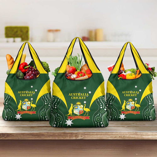 Australia Cricket Grocery Bag World Cup Go Aussie - Green Version