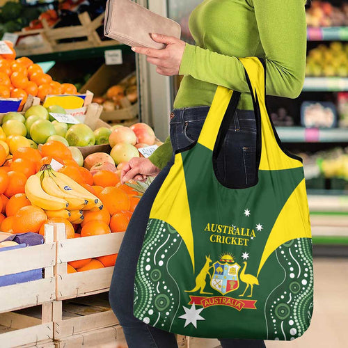 Australia Cricket Grocery Bag World Cup Go Aussie - Green Version