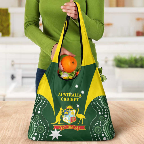 Australia Cricket Grocery Bag World Cup Go Aussie - Green Version