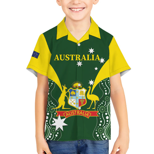 Custom Australia Cricket Hawaiian Shirt 2024 World Cup Go Aussie - Green Version