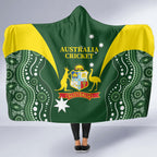 Australia Cricket Hooded Blanket 2024 World Cup Go Aussie - Green Version