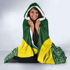 Australia Cricket Hooded Blanket 2024 World Cup Go Aussie - Green Version