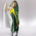 Australia Cricket Hooded Blanket 2024 World Cup Go Aussie - Green Version