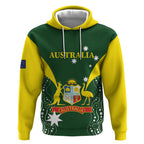 Custom Australia Cricket Hoodie 2024 World Cup Go Aussie - Green Version