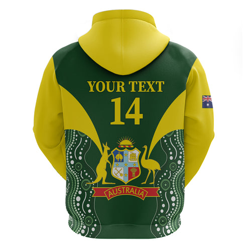 Custom Australia Cricket Hoodie 2024 World Cup Go Aussie - Green Version