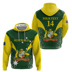 Custom Australia Cricket Hoodie 2024 World Cup Go Aussie - Green Version