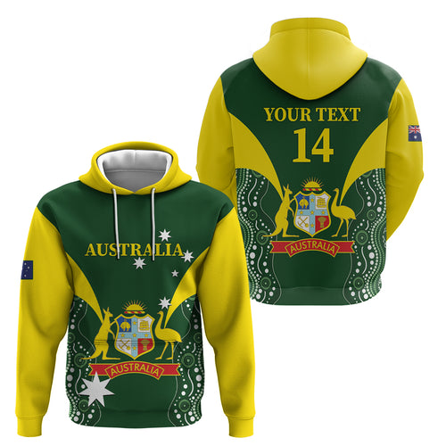 Custom Australia Cricket Hoodie 2024 World Cup Go Aussie - Green Version
