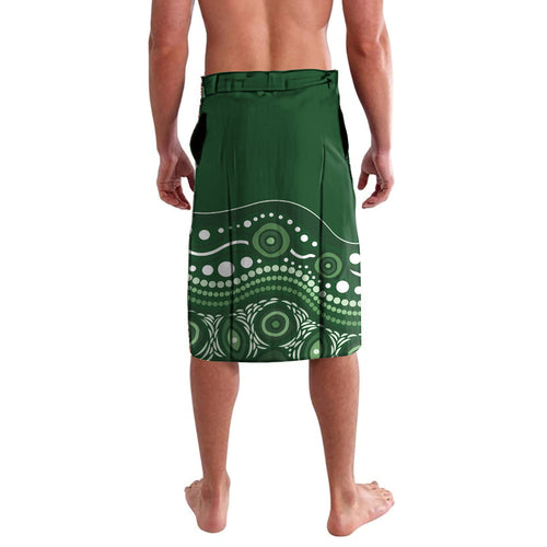 Custom Australia Cricket Lavalava 2024 World Cup Go Aussie - Green Version
