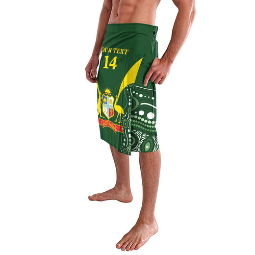 Custom Australia Cricket Lavalava 2024 World Cup Go Aussie - Green Version