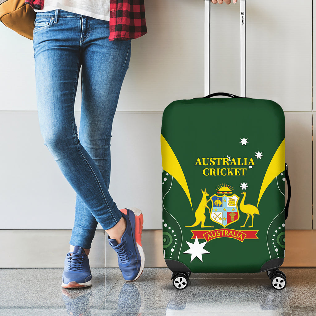 Australia Cricket Luggage Cover 2024 World Cup Go Aussie - Green Version