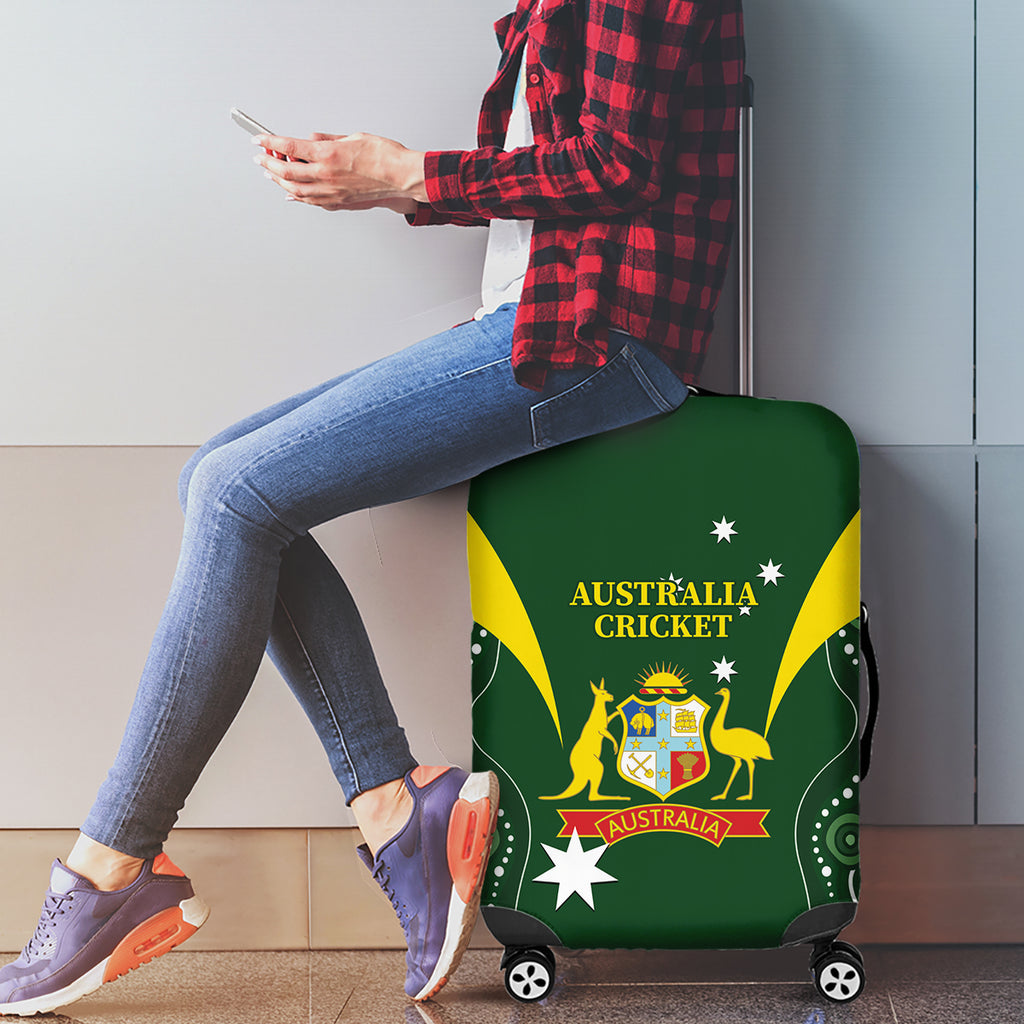 Australia Cricket Luggage Cover 2024 World Cup Go Aussie - Green Version