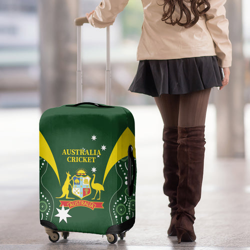 Australia Cricket Luggage Cover 2024 World Cup Go Aussie - Green Version