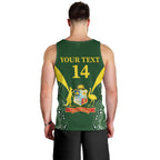 Custom Australia Cricket Men Tank Top 2024 World Cup Go Aussie - Green Version