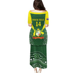 Custom Australia Cricket Puletasi 2024 World Cup Go Aussie - Green Version