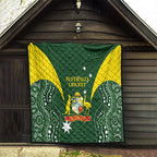 Australia Cricket Quilt 2024 World Cup Go Aussie - Green Version