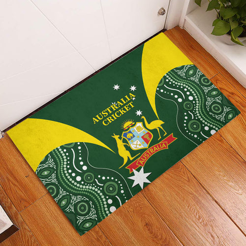 Australia Cricket Rubber Doormat 2024 World Cup Go Aussie - Green Version