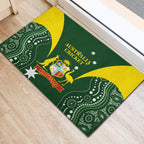Australia Cricket Rubber Doormat 2024 World Cup Go Aussie - Green Version