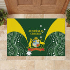 Australia Cricket Rubber Doormat 2024 World Cup Go Aussie - Green Version