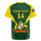 Custom Australia Cricket Rugby Jersey 2024 World Cup Go Aussie - Green Version