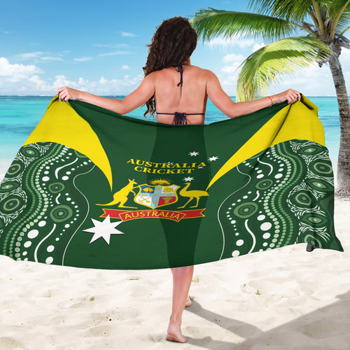 Australia Cricket Sarong 2024 World Cup Go Aussie - Green Version