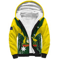 Custom Australia Cricket Sherpa Hoodie 2024 World Cup Go Aussie - Green Version