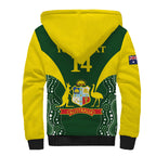 Custom Australia Cricket Sherpa Hoodie 2024 World Cup Go Aussie - Green Version