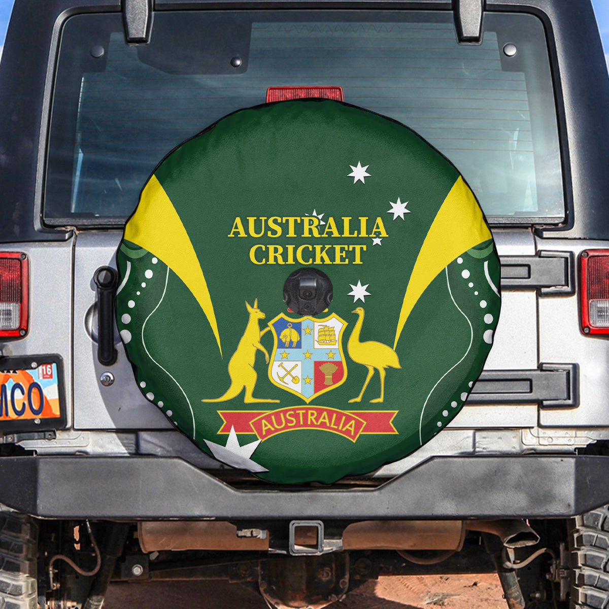 Australia Cricket Spare Tire Cover 2024 World Cup Go Aussie - Green Version