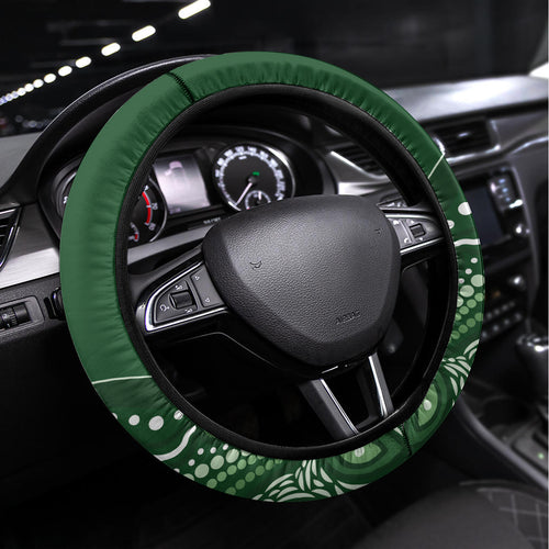 Australia Cricket Steering Wheel Cover 2024 World Cup Go Aussie - Green Version