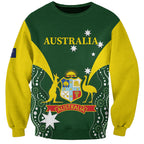 Custom Australia Cricket Sweatshirt 2024 World Cup Go Aussie - Green Version