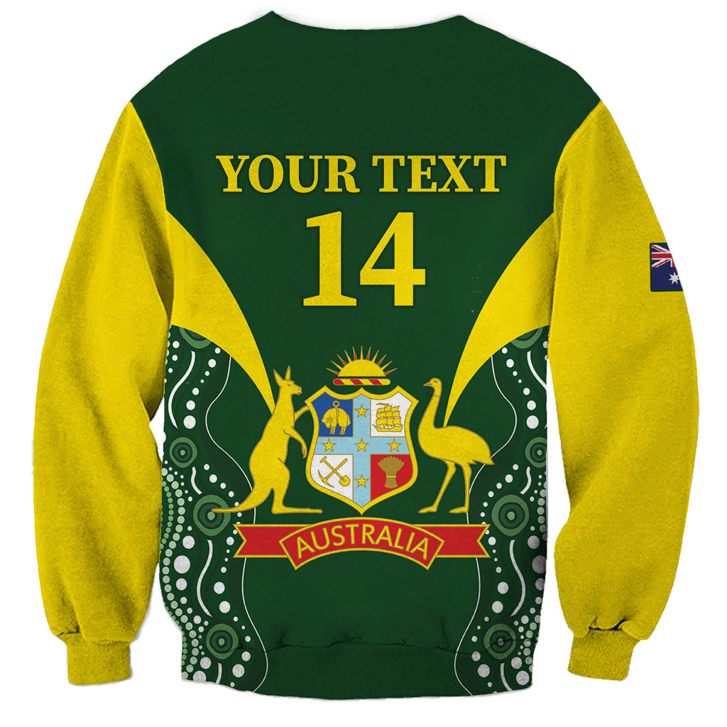 Custom Australia Cricket Sweatshirt 2024 World Cup Go Aussie - Green Version