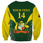 Custom Australia Cricket Sweatshirt 2024 World Cup Go Aussie - Green Version