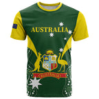 Custom Australia Cricket T Shirt 2024 World Cup Go Aussie - Green Version