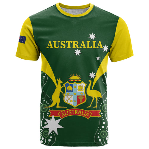 Custom Australia Cricket T Shirt 2024 World Cup Go Aussie - Green Version