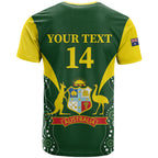 Custom Australia Cricket T Shirt 2024 World Cup Go Aussie - Green Version
