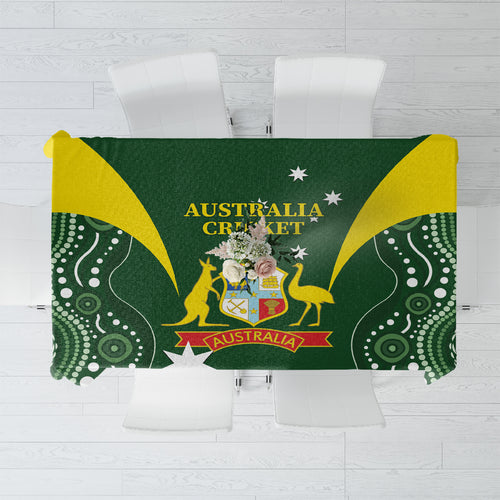 Australia Cricket Tablecloth 2024 World Cup Go Aussie - Green Version