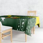 Australia Cricket Tablecloth 2024 World Cup Go Aussie - Green Version
