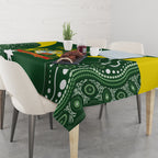 Australia Cricket Tablecloth 2024 World Cup Go Aussie - Green Version