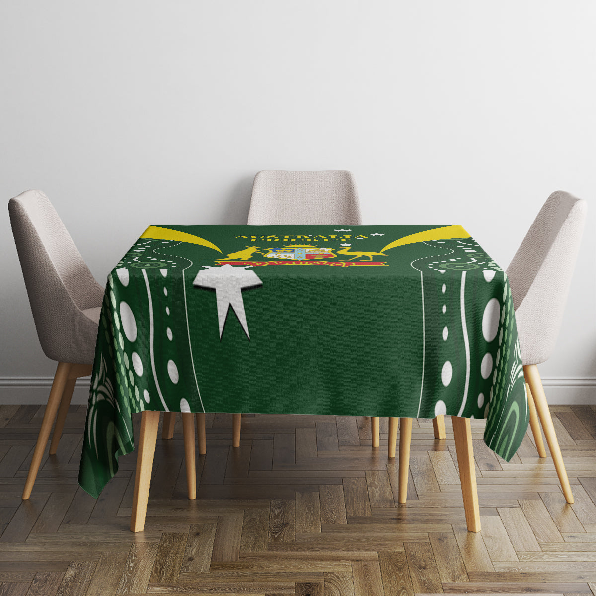 Australia Cricket Tablecloth 2024 World Cup Go Aussie - Green Version