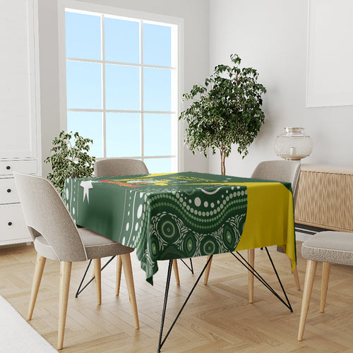 Australia Cricket Tablecloth 2024 World Cup Go Aussie - Green Version